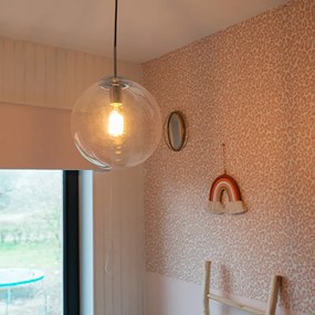 Скандинавски висящ аплик хром с прозрачно стъкло - Ball 30