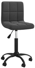 334353 vidaXL Въртящ се офис стол, черен, кадифе