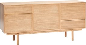 Нисък скрин от декор от дъб в естествен цвят 140x65 cm Cube – Hübsch