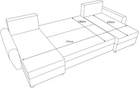 Ъглов диван Figar U-Gkri-Mauro