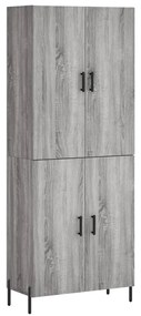 3195689 vidaXL Висок шкаф, сив сонома, 69,5x34x180 см, инженерно дърво
