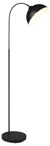 Черна подова лампа с метален абажур (височина 170 cm) Sierra – Trio