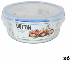 Херметическа Кутия за Обяд Quttin Кръгъл 900 ml (6 броя)