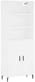 3189973 vidaXL Висок шкаф, бял, 69,5x34x180 см, инженерно дърво