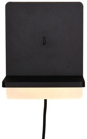 Матово черно LED затъмняваща се стенна лампа Fairfield – Trio