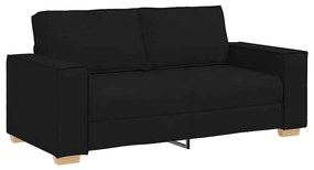 4104982 vidaXL Двуместен диван, черен, 140 см, плат