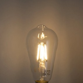 Комплект от 5 E27 LED Filament крушки ST64 прозрачни 4W 470 lm 2700K