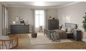 Сиво двойно легло 140x200 cm Paris – Tvilum