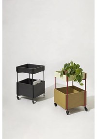 Количка от ясенова дървесина на колела 42x37 cm Fresh - Hübsch