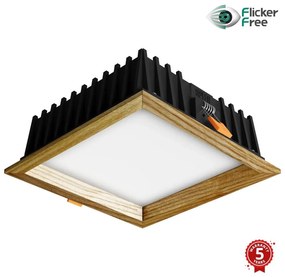 APLED - LED Лампа SQUARE WOODLINE LED/12W/230V 3000K 17x17 см пепел масивнo дървo