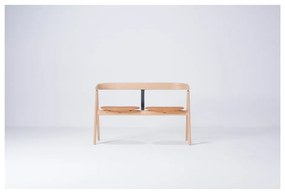 Пейка от дъбово дърво с кожена седалка Ava - Gazzda