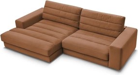 Оранжев кадифен ъглов диван (ляв ъгъл) Sierra – Bobochic Paris