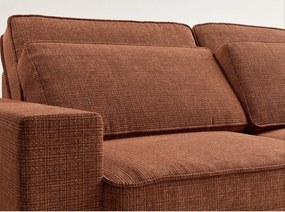 Шенилов ъглов диван в меден цвят (десен ъгъл/L форма) Kirou – Maison de Rêve