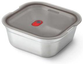 Кутия за храна Black+Blum FBSS-SQ-L017, 1.4 l, Квадратна, Подходяща за фурна, Без BPA, Неръждаема стомана, Сив