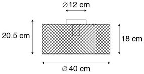 Индустриален плафон черен - Drum Mesh