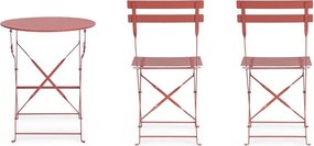 Теракотен стоманен градински комплект за хранене за 2 Austin – Bizzotto