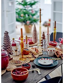 Кремави десертни глинени чинии в комплект от 2 бр. с коледни мотиви ø 16 cm Merry-go-round – Bloomingville