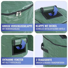 Зелен компостер 2 бр. 125 l – Maximex