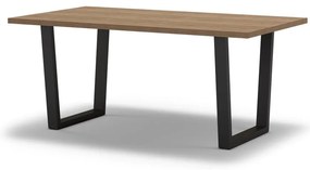 Трапезна маса с дъбов плот 100x180 cm Francesca - Marckeric