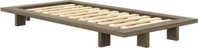 Кафяво единично легло от масивен бор с включена подматрачна рамка 90x200 cm Japan – Karup Design