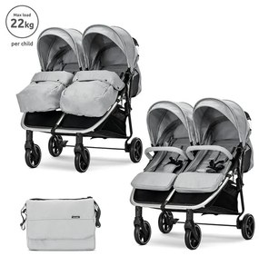 Детска количка за близнаци DUO LORELLI - GREY