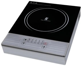Единичен инфрачервен котлон Elite EFP-1256B, 2200W, Сензорно управление, LED дисплей, Таймер, Черен/инокс