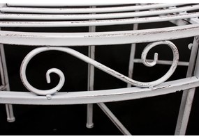 Бяла метална градинска пейка Varda – Garden Pleasure