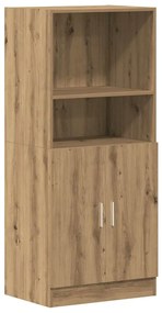 860129 vidaXL Кухненски шкаф, дъб артизан, 57x41,5x131,5 см, инженерно дърво