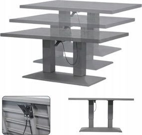 Голям ъглов комплект с фотьойли и регулируема маса XL-NM-2006 - сив + сиви възглавници