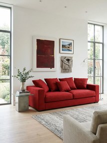 Диван Pilo Триместен-225φ 90β εκ-Κόκκινο