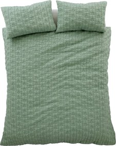 Зелено двойно 3 части спално бельо 200x200 cm Tamba Leaf – Pineapple Elephant