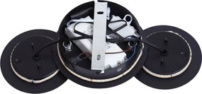 Модерна стенна лампа черна със злато, включваща LED 3-степенно димируема 3-лампи - Sunrise 3