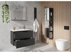 Висок висящ шкаф за баня в антрацитен цвят 36x93 cm Crandon - Germania