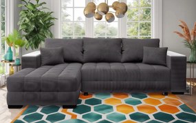 Разтегателен ъглов диван с подлакътник етажерка Мелвин Спринг S