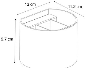 Модерна стенна лампа черна с кръгъл светлинен ефект - Edwin