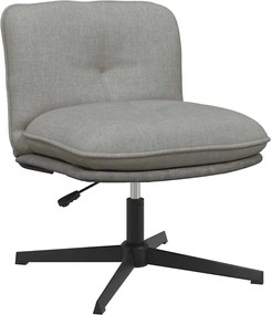 4105389 vidaXL Въртящ се офис стол, светлосив, текстил