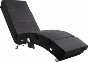 Релаксиращ масажен шезлонг Лондон с отопление textília sivá