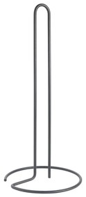 Матово черна стоманена стойка за кухненска хартия ø 14 cm Lava – Metaltex