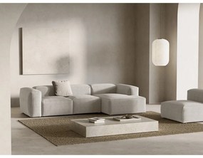 Бежов ъглов диван от рипсено кадифе (десен ъгъл) Bergano – Cosmopolitan Design