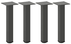 4012450 vidaXL Крака за масичка за кафе, 4 бр., антрацит, 30-32 см, стомана