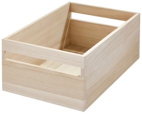 Кутия за съхранение, изработена от пауловния Дърво с дръжки, 25,4 x 38 cm Eco - iDesign