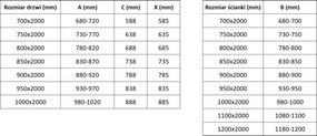 Mexen Exo-B люлееща се душ кабина 90 x 90 см, прозрачна, черна - 817-090-090-70-00