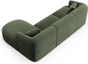 Зелен кадифен ъглов диван (десен ъгъл) Campi – Cosmopolitan Design