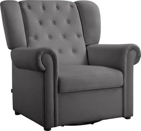 Сиво кадифено люлеещо се кресло Lillyse – Støraa