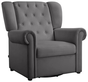 Сиво кадифено люлеещо се кресло Lillyse – Støraa