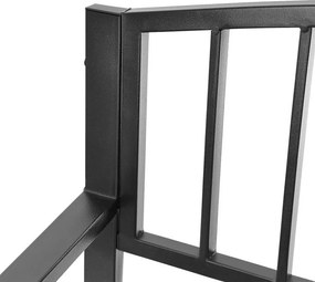 Градинска алуминиева пейка с облегалка 125 x 53 x 82 cm Черен