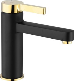 Смесител за мивка REA Polo Black Gold Low
