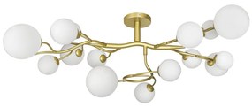 Brilagi - LED Полилей за повърхностен монтаж MISTEL 15xG9/3W/230V златист/бял