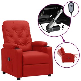 3098869 vidaXL Електрически наклоняем стол, виненочервен, изкуствена кожа