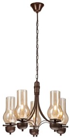 Brilagi - LED Пендел COTTAGE 5xE14/40W/230V дъб/кафяв